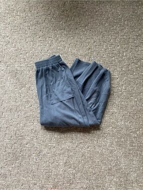 Women's Slate Blue Jogger Pants with Elastic Waist